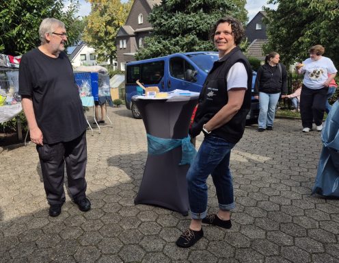 Christina am Empfang